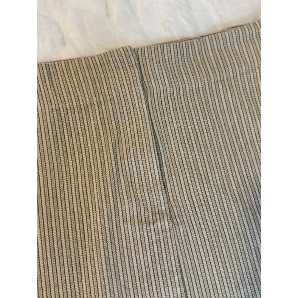 Christopher & Banks Womens Size 12 Tan Striped Cotton Knee Length Skirt